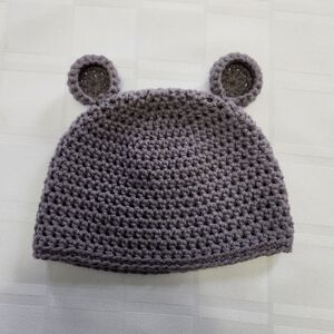 Handmade Crocheted Baby Bear Hat